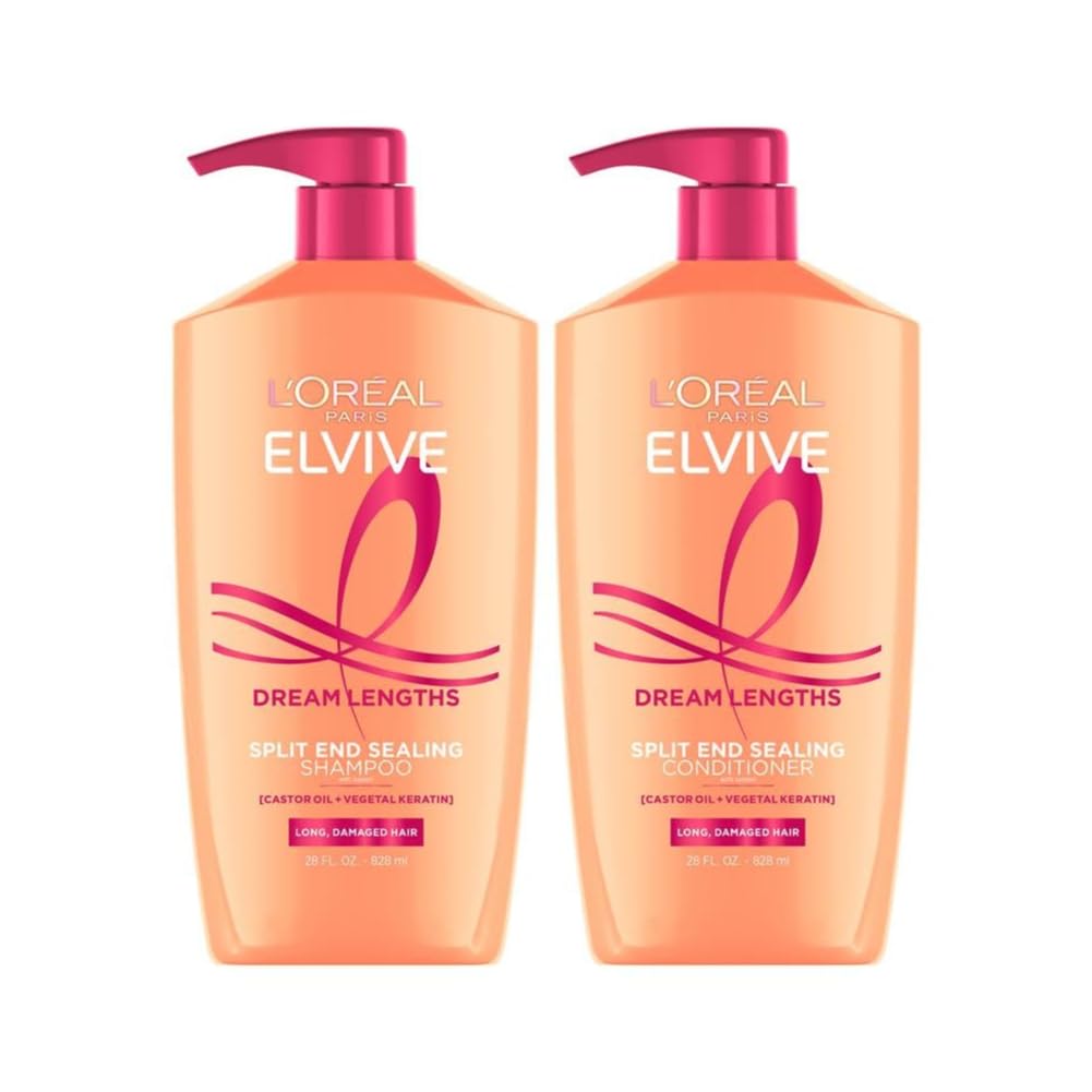 L'Oreal Paris Elvive Dream Lengths Shampoo and Conditioner Set, Seals Split Ends
