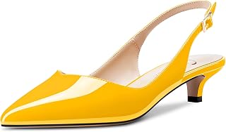 Castamere Women's Stockings Kitten Heel Heel Pointed Toe Sandals Slip-On Slingback Pumps Wedding Party Dress 3.5 CM Heels