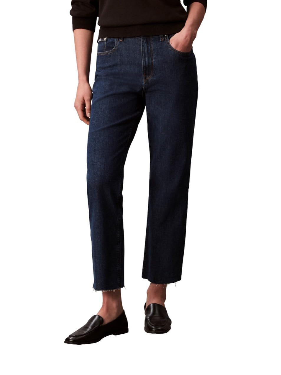 Calvin Klein Women's High Rise Straight Fit Jeans
