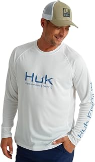 HUK Men's Pursuit Pattern Long Sleeve Shirt, Sun Protecting Fishing Shirt Shirt (Pack of 1)
