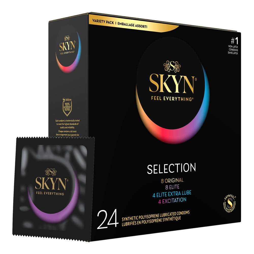 SKYN Selection Latex-Free Condoms - 24 Count - New Variety Pack Includes SKYN Or