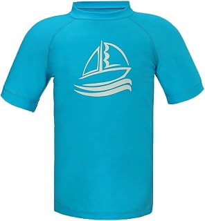 LACOFIA Swimming T-Shirt Short Sleeve for Children Swimwear for Boys Sun Protection Quick Dry