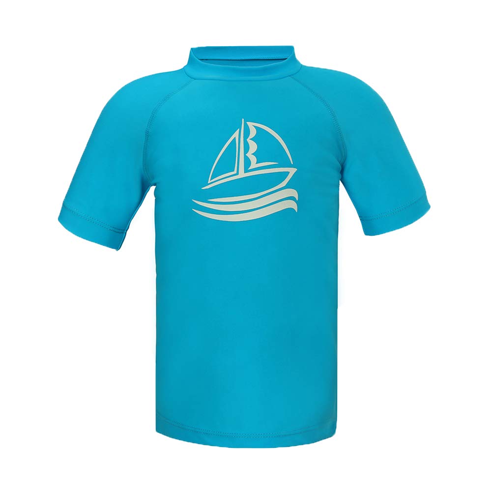 LACOFIA Swimming T-Shirt Short Sleeve for Children Swimwear for Boys Sun Protect