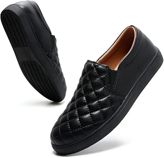 VOCNTVY Loafers for Women Quilted Slip On Shoes Casual Fashion Sneakers