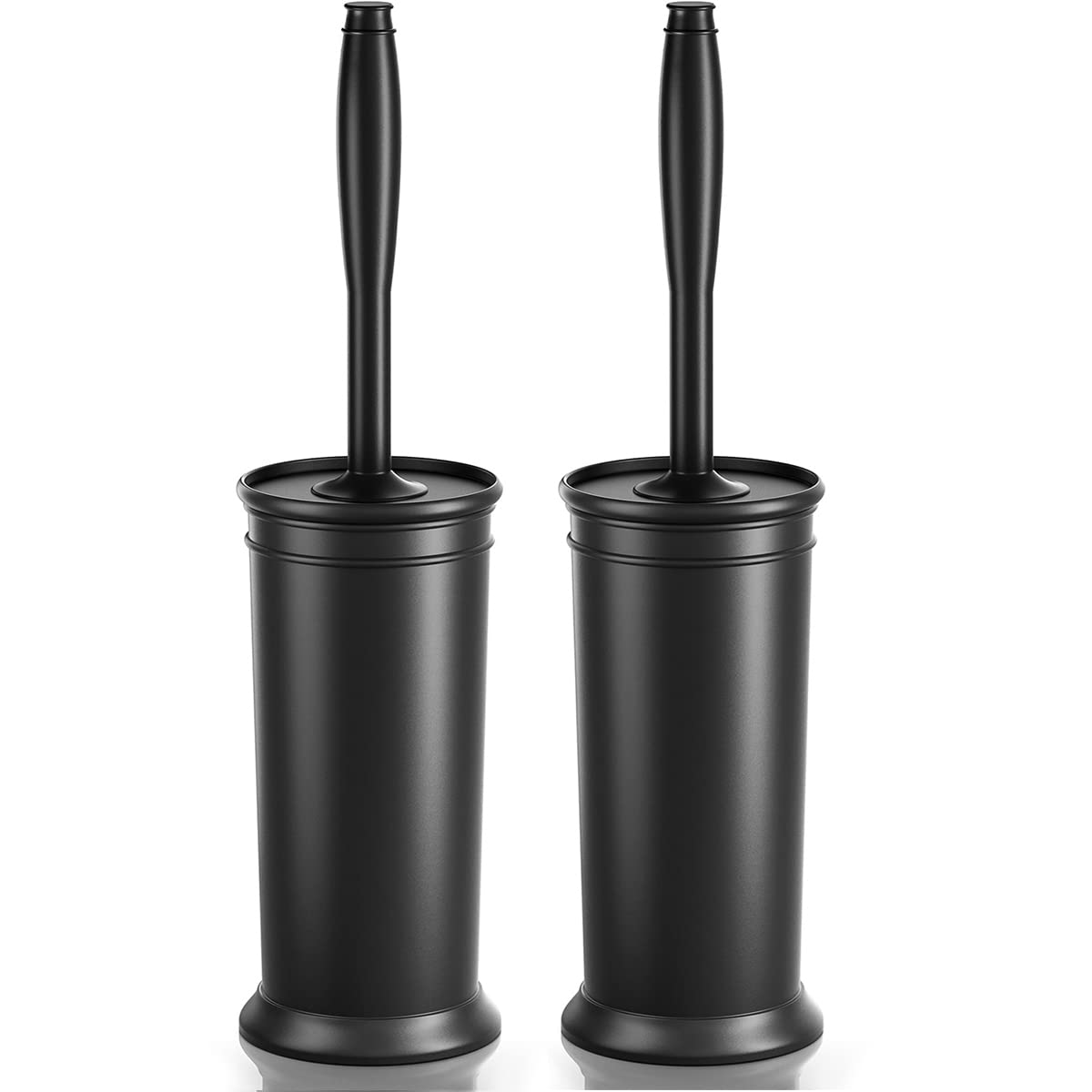 Toilet Brush and Holder 2 Pack, Toilet Bowl Brush with Extra Long Handle, Toilet