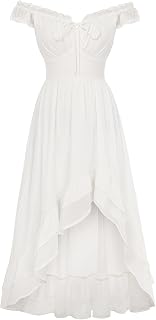 Scarlet Darkness Renaissance Corset Dress Off Shoulder Chiffon Sundress