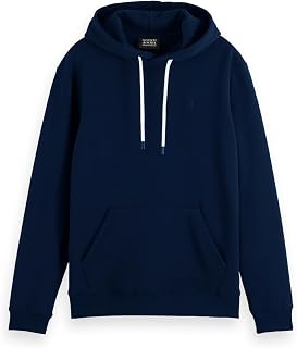 Scotch & Soda Men's Essential Badge Logo Hooded Sweatshirt Hooded Sweatshirt (pack of 1)