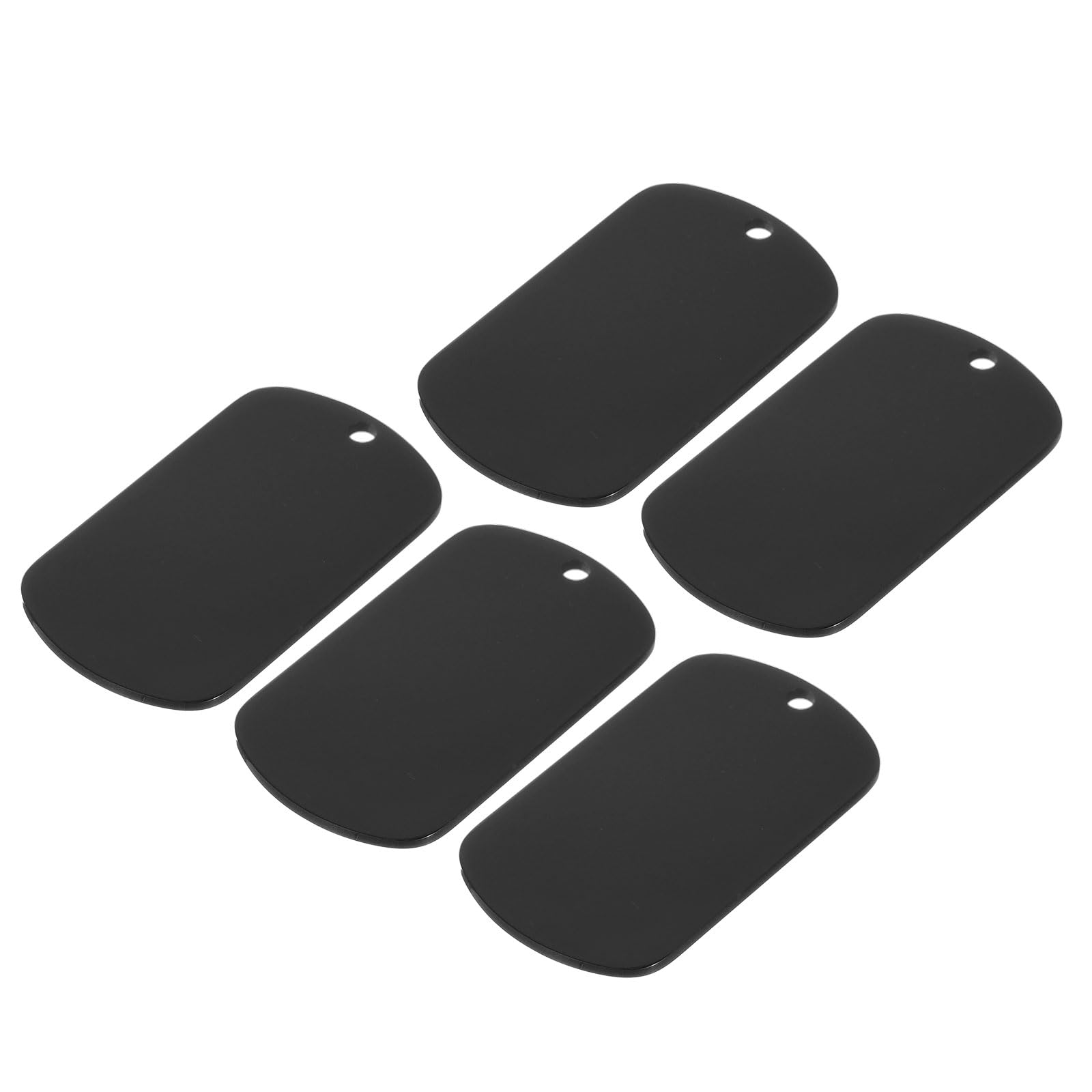 Generic Metal Blank Tag Stamp, 2"x1.15" Black Stainless Steel Blank Dog Tag DIY 
