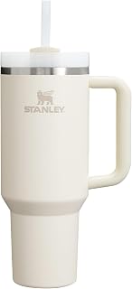 STANLEY 1913 Quencher H2.0 Flowstate Drinking Bottle with Straw 1.2L – Cold for 11 Hours – Ice for 48 Hours – BPA Free – Thermal Mug with Handle – Cream 2.0
