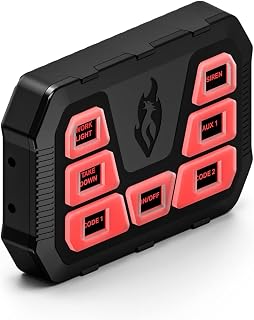Feniex 4200-Mini Controller | 30-Amps | Universal Compatibility | 6 Backlit Buttons, x6 5-Amp Aux Outputs | All in One, Ultra Rugged, Waterproof