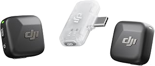 DJI Mic Mini (2 TX + 1 Mobile RX), Ultralight, Active Noise Cancelling | Wireless Lavalier Microphone for iPhone 17/16/15 & Android/PC/Tablet, Plug-and-Play, 300m Transmission, Youtube, Vlog