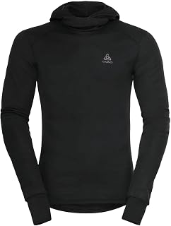 Odlo Men's Active Warm Eco_159142 Functional Underwear Long-Sleeve Shirt with Facemask (Pack of 1)