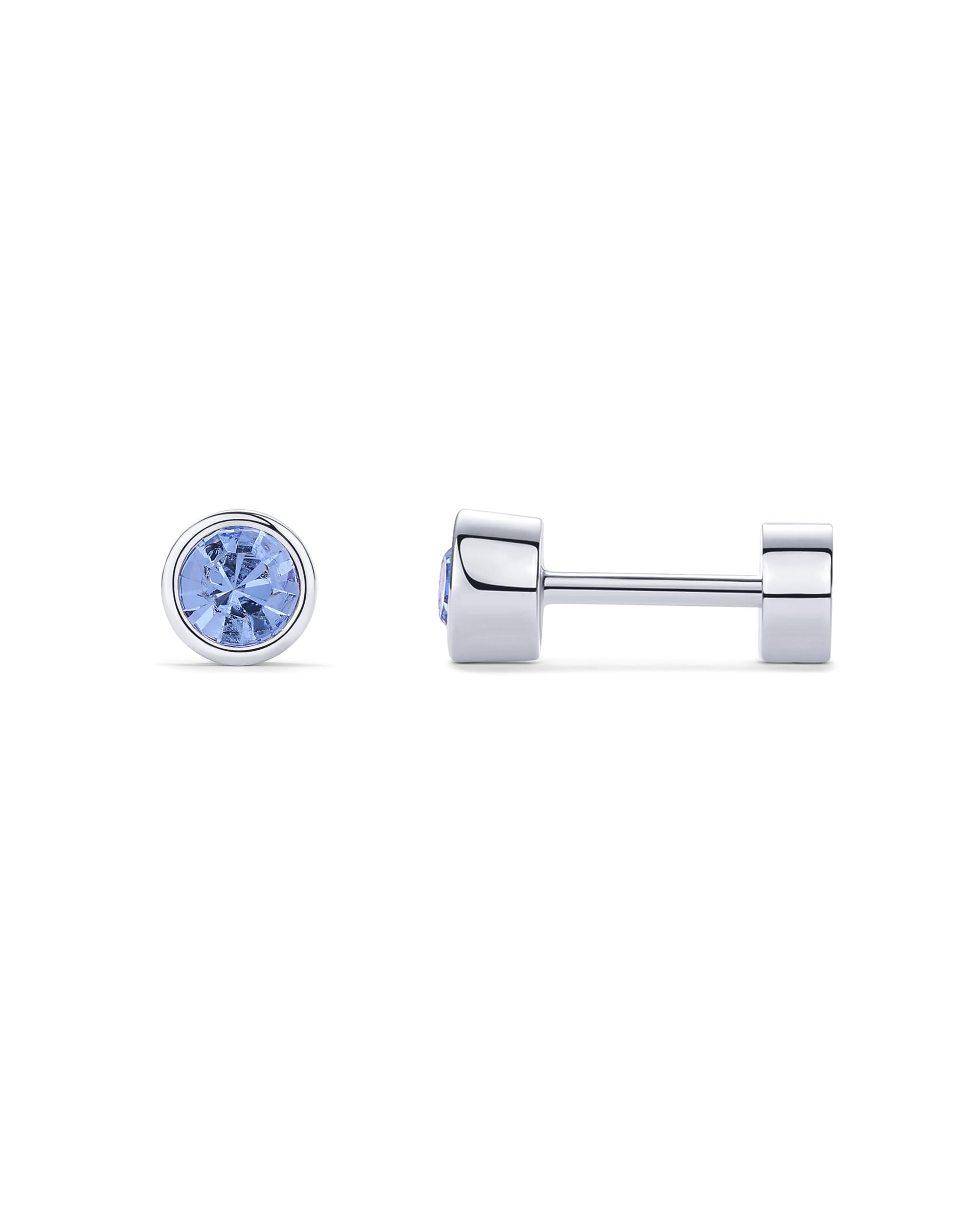 PAVOI 14K Gold Plated Colorful Cubic Zirconia Flatback Earrings for Women