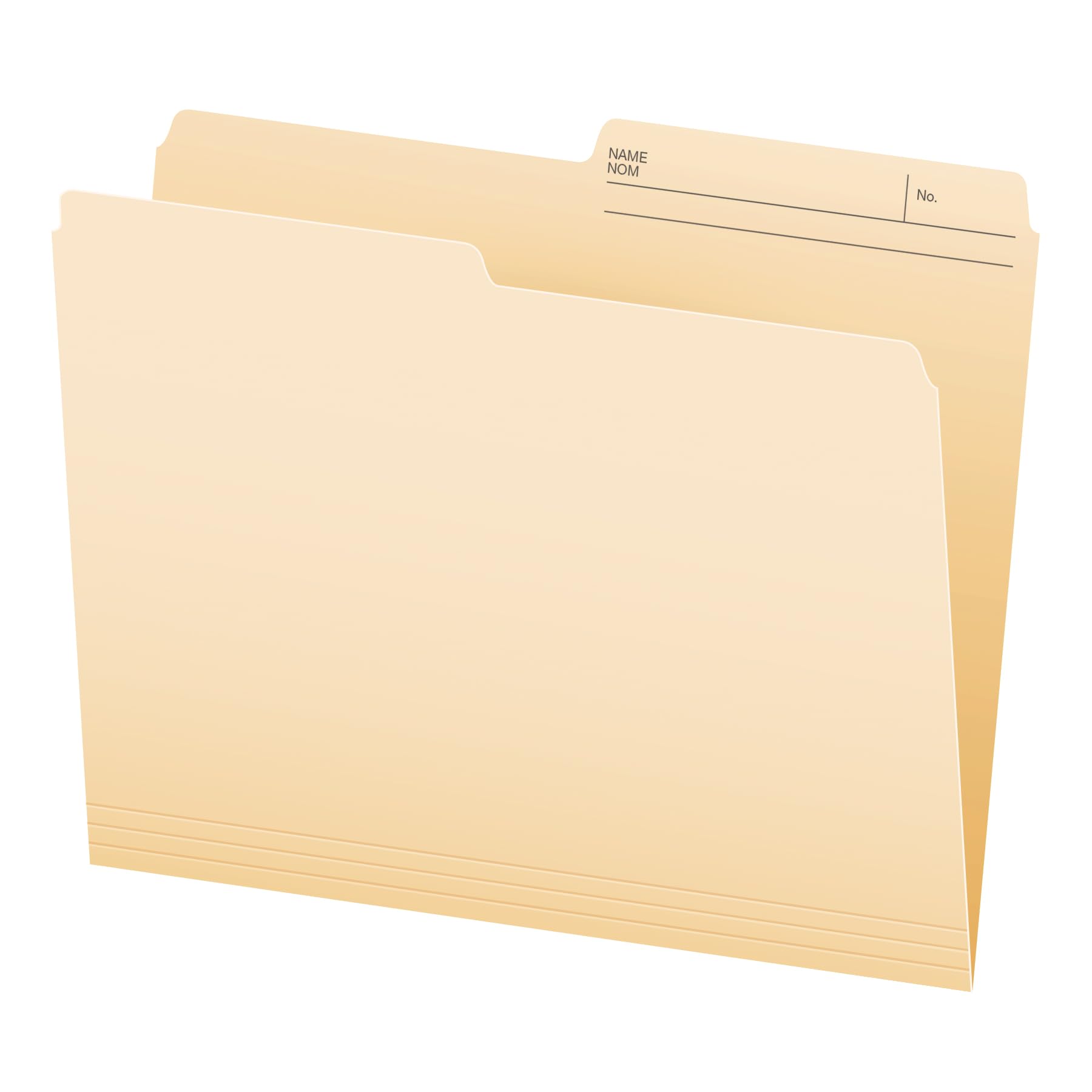 Pendaflex File Folders, 100-Pack, Letter Size, 1/2-Cut Reversible Tab, Manila, f