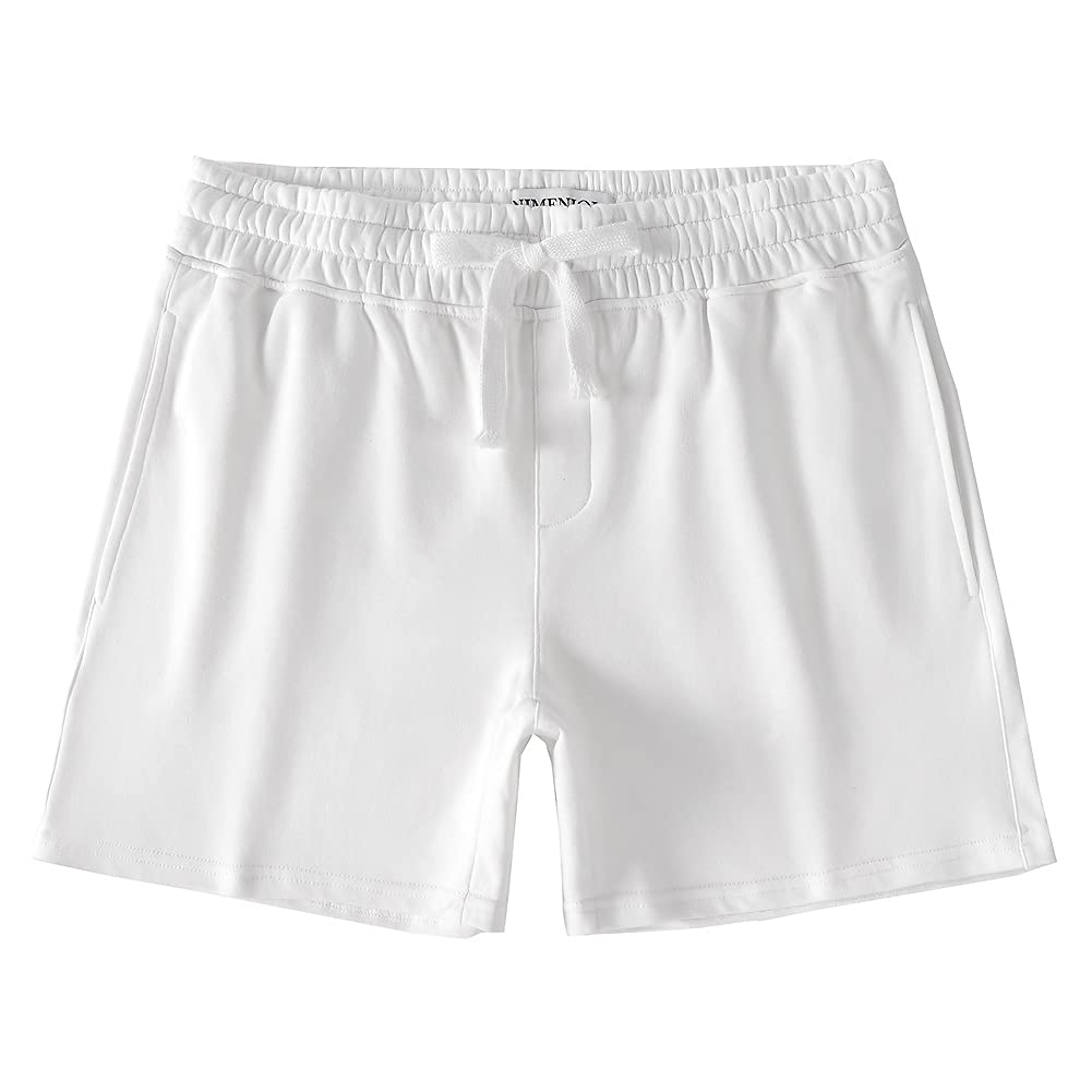 NIMENJOJA Mens 5.5" Athletic Gym Shorts Cotton Zipper Pocket Sweat Shorts