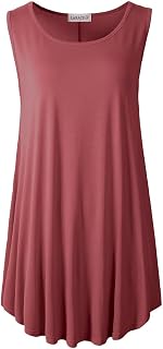 LARACE Plus Size Tank Tops for Women Sleeveless Summer Tunic Flowy Shirts