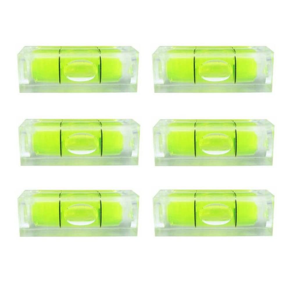 SIZIKJXGHWYI 6Pcs Small Bubble Levels 10x10x29mm Mini Square Spirit Level Measur