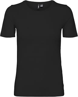 VERO Moda Women's Vmhanne Francis Ss Top Box JRS Ga T-Shirt (Pack of 1)