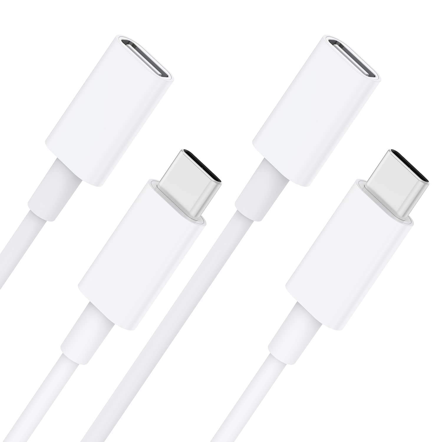 CONMDEX USB C Extension Cable 6.6FT 2 Packs for Mag- Safe Charger PS5 Controller
