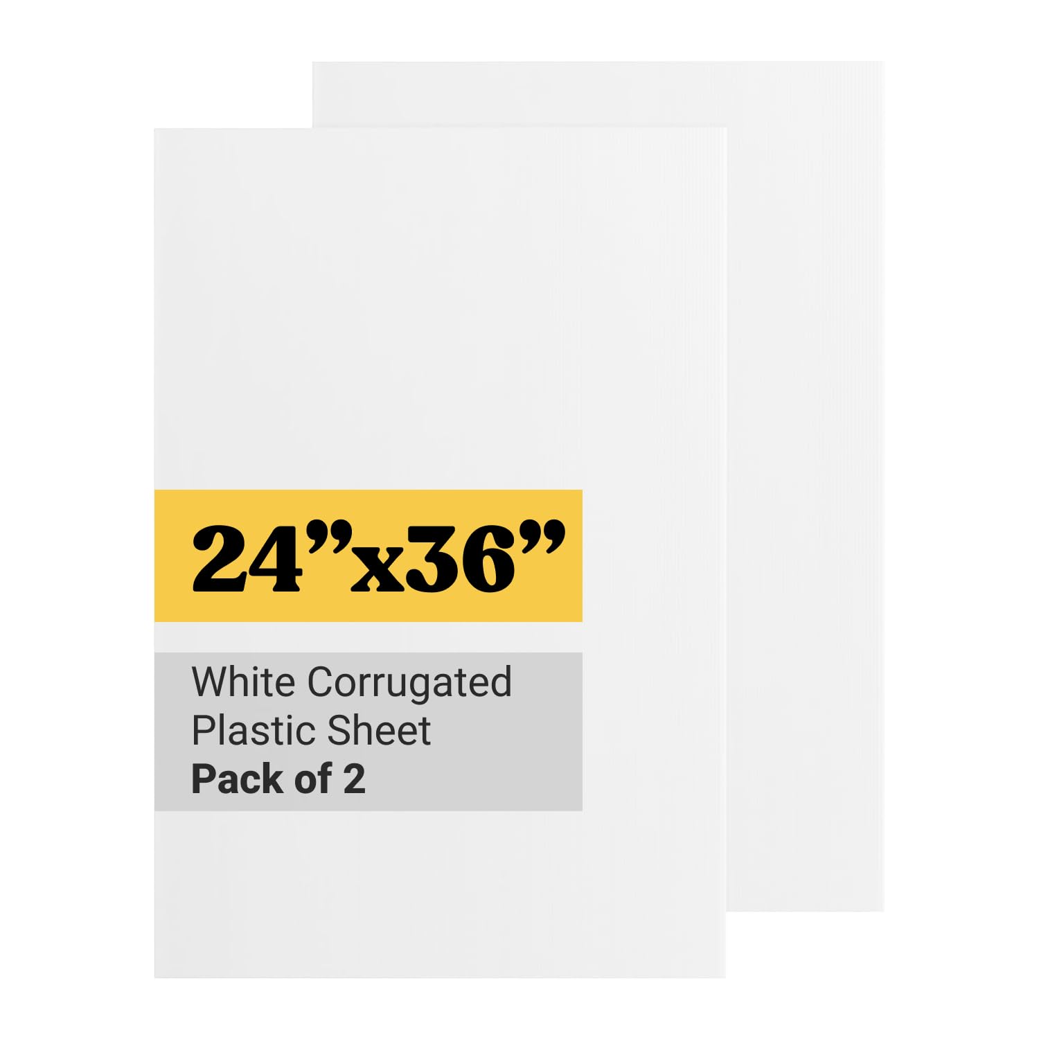 T-Sign Corrugated Plastic Board 2PK - 24x36 Indoor Outdoor 4mm Coroplast | Light