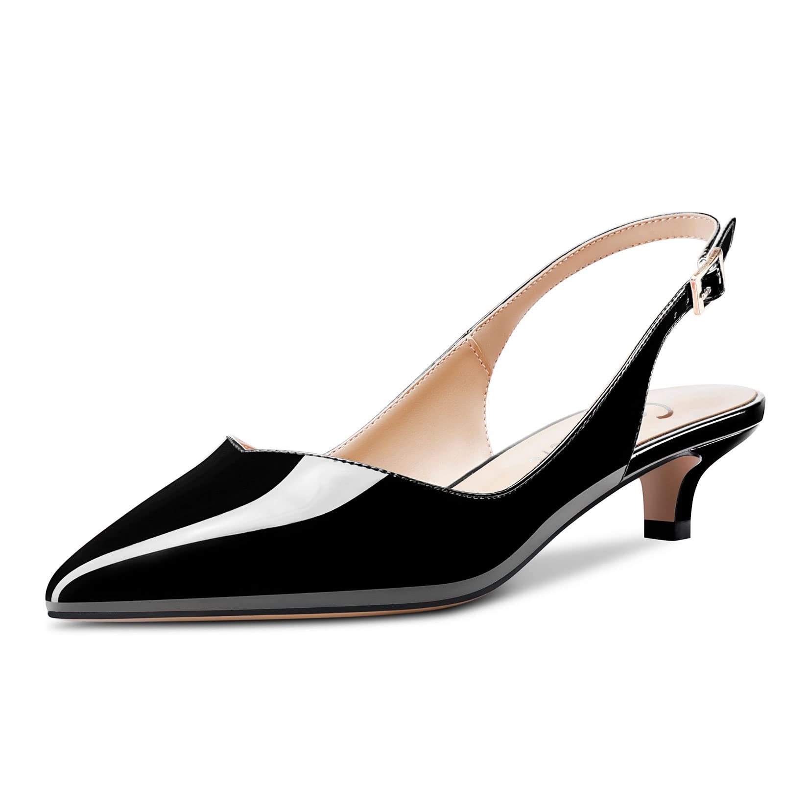 Castamere Women's Stockings Kitten Heel Heel Pointed Toe Sandals Slip-On Slingba