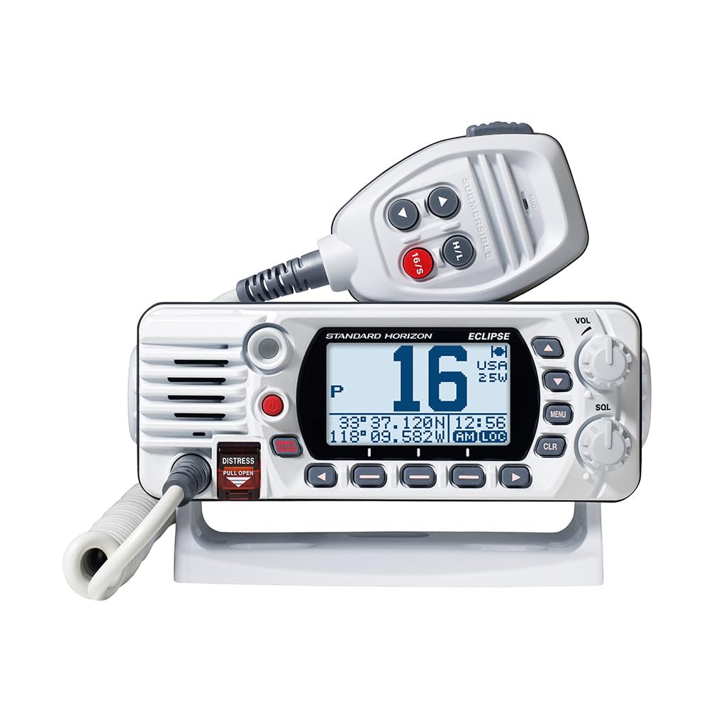 Standard Horizon GX1410GW Eclipse Series 25W Fixed Mount VHF & GPS, White