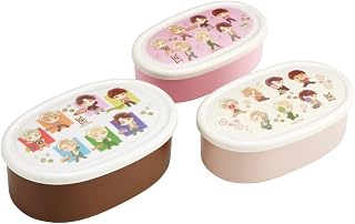 Skater Lunch Box TinyTAN Sealing Container, Storage Containers, Set of 3, Made in Japan, 28.9 fl oz (860 ml), Tiny Tan SRS3SAG-A