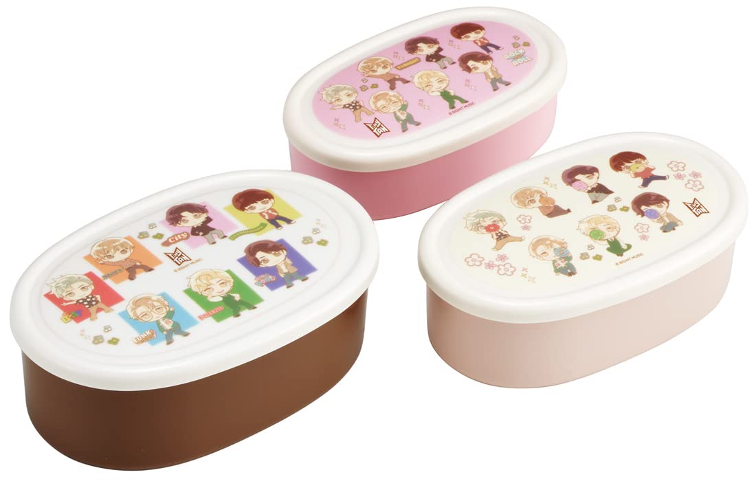 Skater Lunch Box TinyTAN Sealing Container, Storage Containers, Set of 3, Made i
