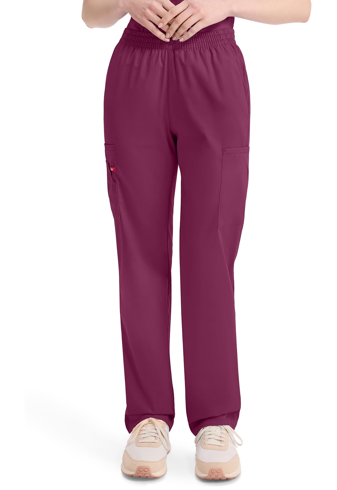 Dickies EDS Signature Scrubs for Women, Elastic Waist Pull-On Cargo Pants for Wo