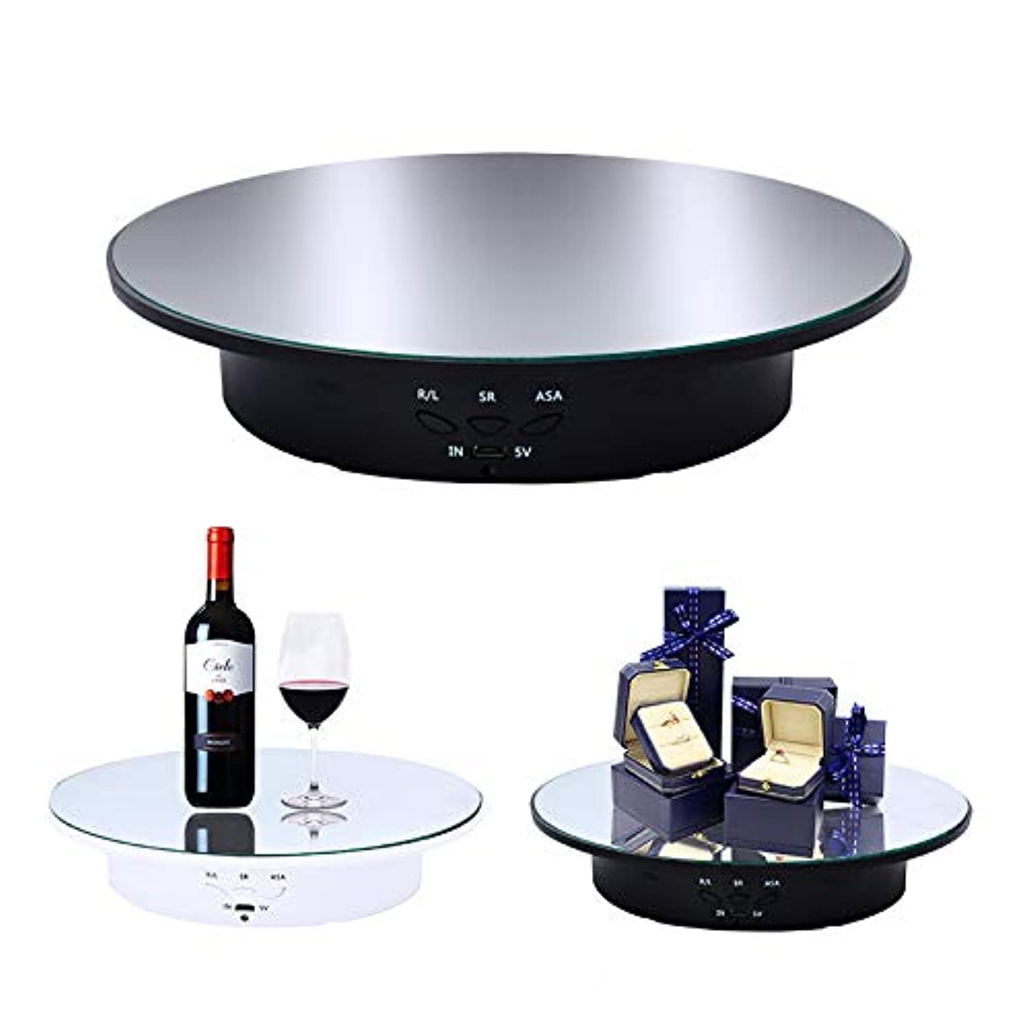 JAYEGT Motorized Rotating Display Stand, 7.87inch /17.6lbs Load, 360 Degree Elec