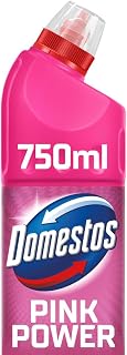 Domestos Pink Power Thick Bleach 750 ml | Eliminates 99.99% of bacteria & viruses*, powerful toilet & bathroom cleaner, prevents limescale build-up
