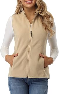 fuinloth Gilet sans Manche Femme Polaire Léger à poches