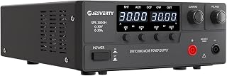 Jesverty DC Power Supply Variable, 0-30V 0-30A 900W Switching DC Regulated Bench Power Supply with Encoder Knob, Output On/Off Switch, 4-Digit LED Display, OVP & OCP, Aux Output Terminal - SPS-3030H