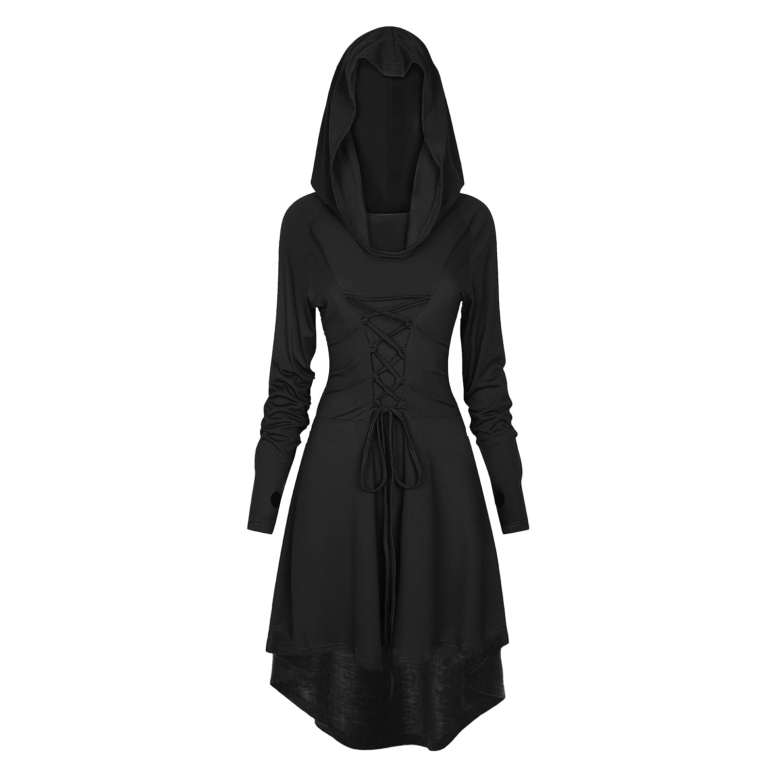 Gothic Kleid Damen,Mittelalter Kleidung Damen,Halloween Kostüm,Renaissance Mit K