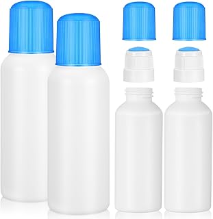 4 Pcs Sponge Head Applicator Bottle, Empty Plastic Dauber 100ml Refillable Liquid Container for Envelope Moistener Art Paint Craft Cosmetic Essential Oils Use