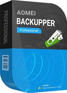 Backup and Restore Software for PC and Server, System Imaging, File Syncing, AOMEI Backupper on 32gb USB Stick. Lifetime Licence for Family, 5 PCs