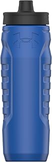Under Armour Sideline Squeeze Water Bottle, Designed with Quick-Shot Lid, Quick and Easy Hydration, 32 oz, Royal Blue