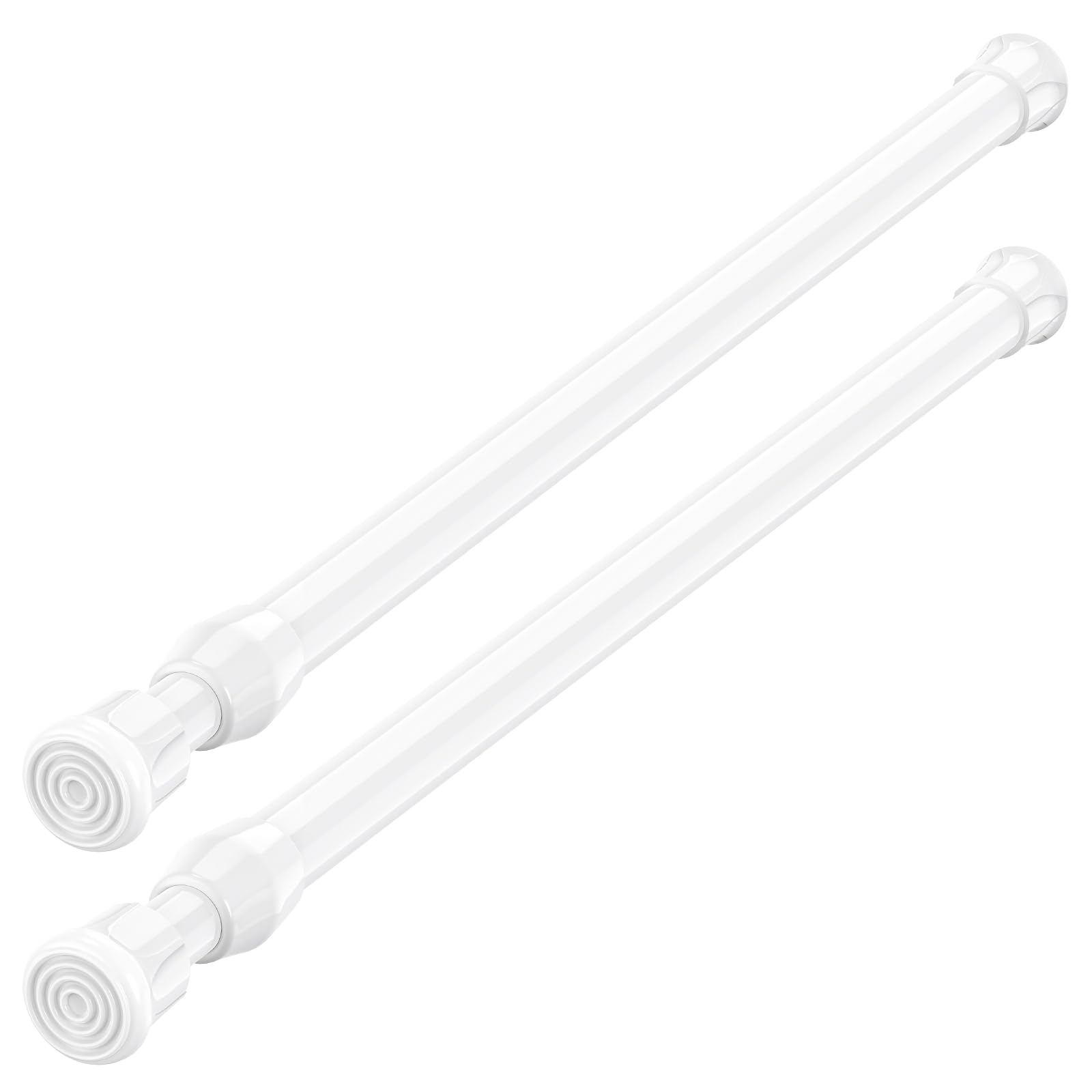 AIZESI Spring Tension Curtain Rods Short Tension Rod (White,17" to 28"-2Pc) | Ad