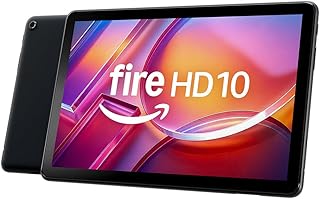 Amazon Fire HD 10 tablet (newest gen), built for relaxation, 10.1" vibrant Full HD screen, octa-core processor, 3 GB RAM, up to 13-h battery life, (2023 release), 32 GB, Black, with adverts