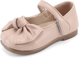 MASOCIO Girls Mary Jane Shoes Elegant First Steps Shoes for Girls Party Evening School Non-Slip Shoes EU 21-33