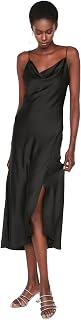 Trendyol Women's Midi Shift Fitted Woven Dress Dress (Pack of 1)