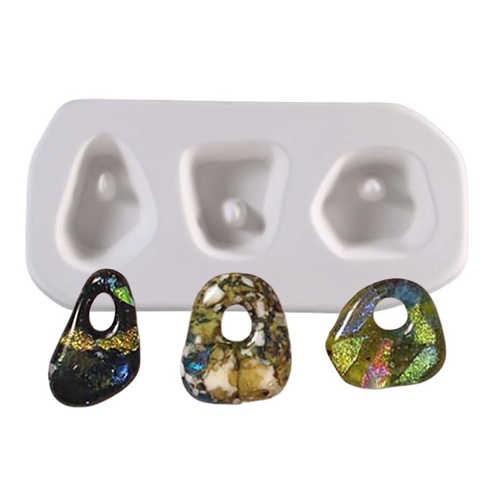 5.25"X 2.5" Deep 1.25" Organic Drops Mold Glass Fusing, Finish: 1.5"X 1.25"