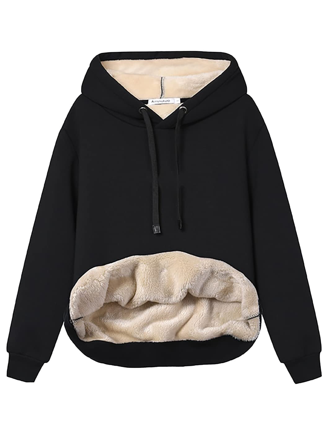 Womens Winter Hoodies Warm Fleece Sherpa Lined Pullover Hooded Sweatshirt