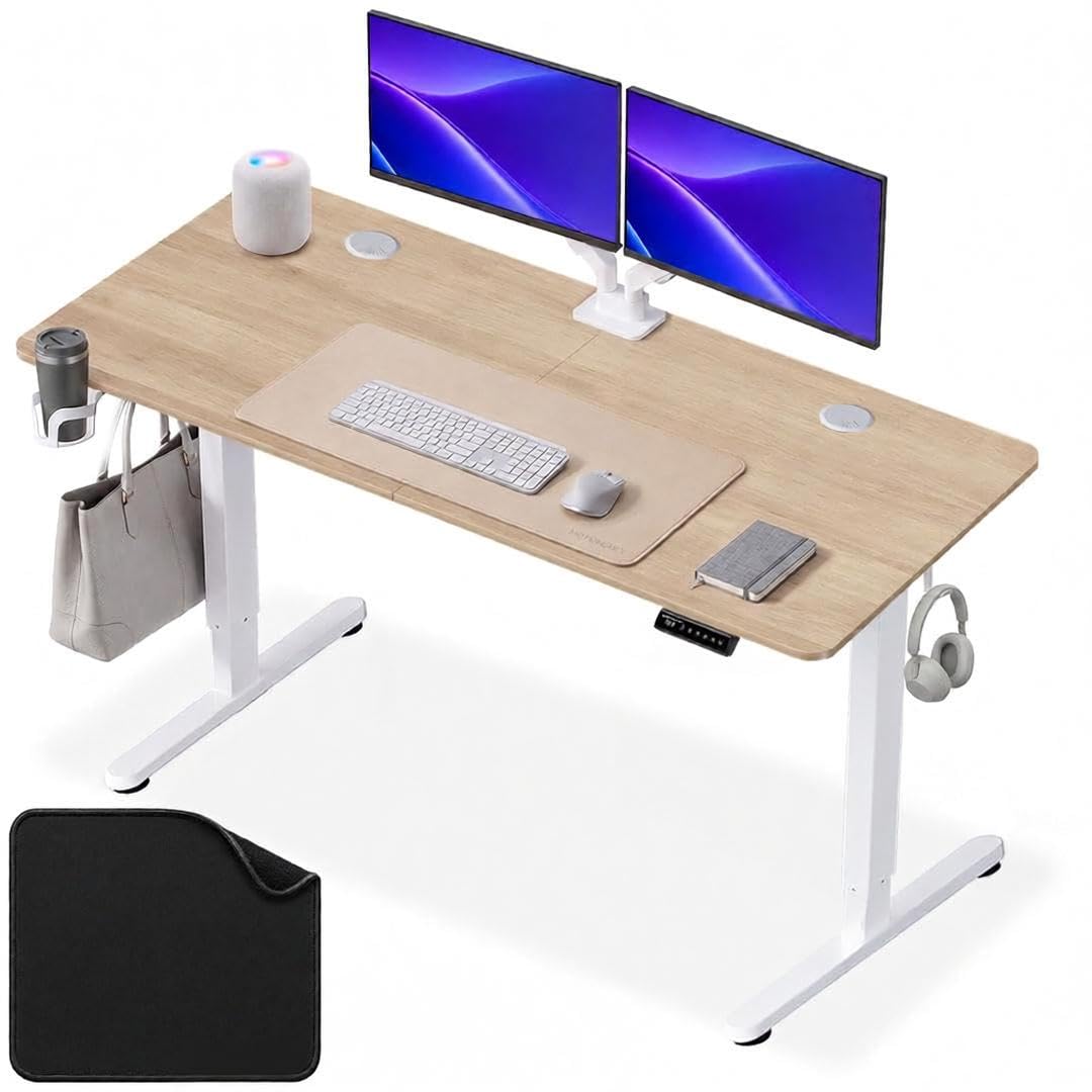 MotionGrey - Electric Motor Height Adjustable Standing Desk, Ergonomic Stand Up 