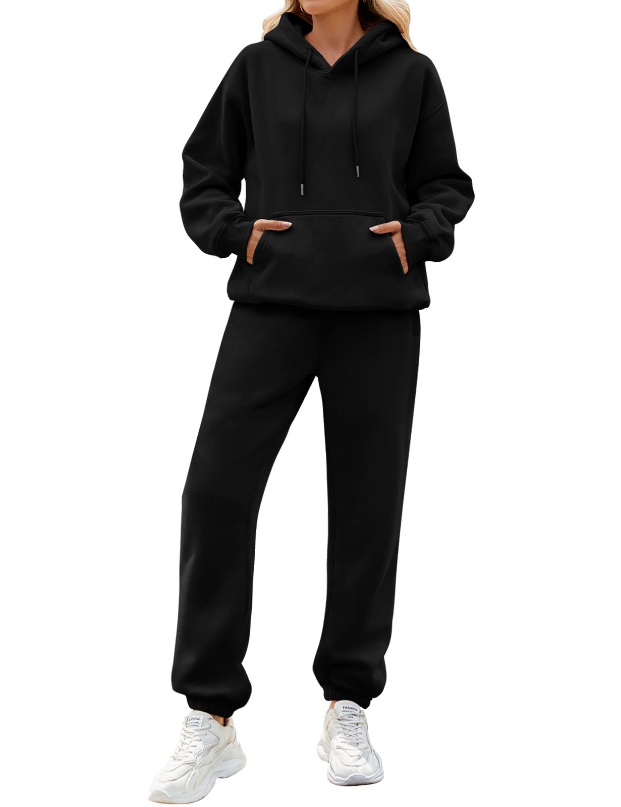 HEEKPEK Womens 2 Piece Sweatsuit Lounge Sets Outfits Track Suits Hoodies Sweatsh