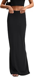 KIFOVEN Women's High Waist Elastic Maxi Skirt