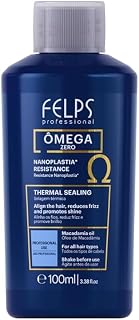 Felps Professional Omega Zero Resistance Nanoplastia Treatment, Zero Formaldehyde Hair Straightening, with Macadamia Oil, 3.38 fl.oz Mini