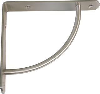 Amig - Shelf bracket - Sturdy shelf support - High resistance up to 180 kg - 170 x 170 mm - Steel - Brushed nickel