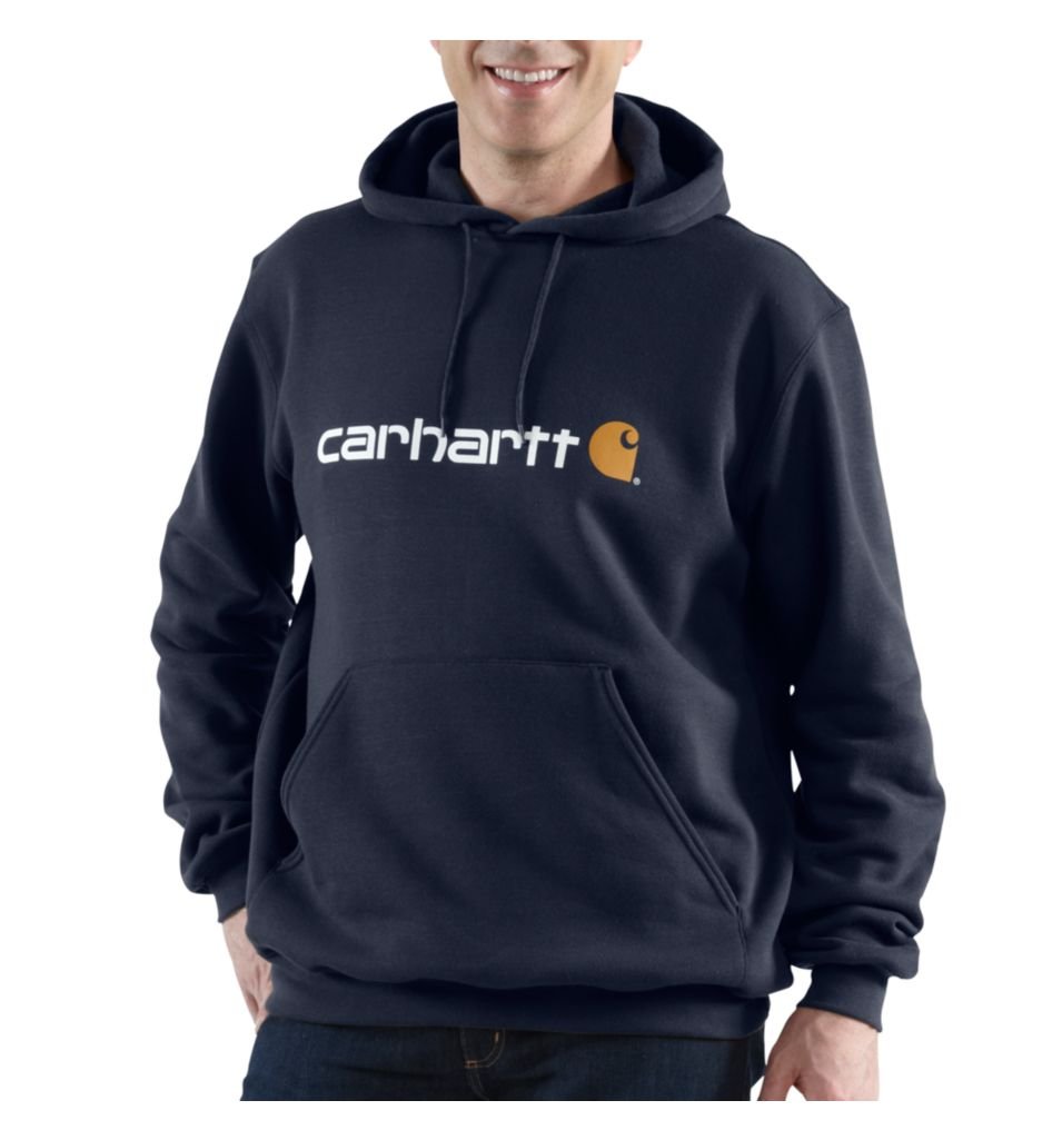 Carhartt Signature Logo Midweight Sweatshirt New Navy