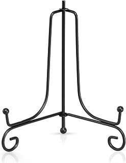 (2 pieces) Iron Display Stand Black Iron Easel for Cookbooks, Photos, Decorative Plates, Bowl, Plates, Tablets, 6 Inches